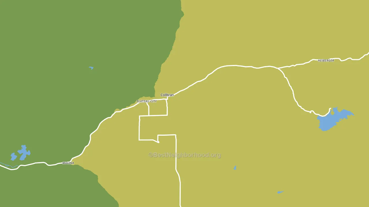 Collbran, CO block-group voter-turnout map