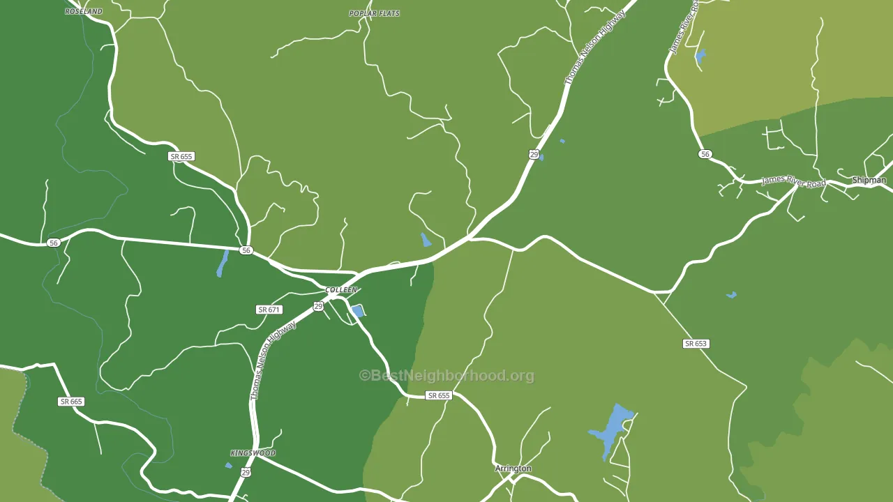 Colleen, VA block-group voter-turnout map