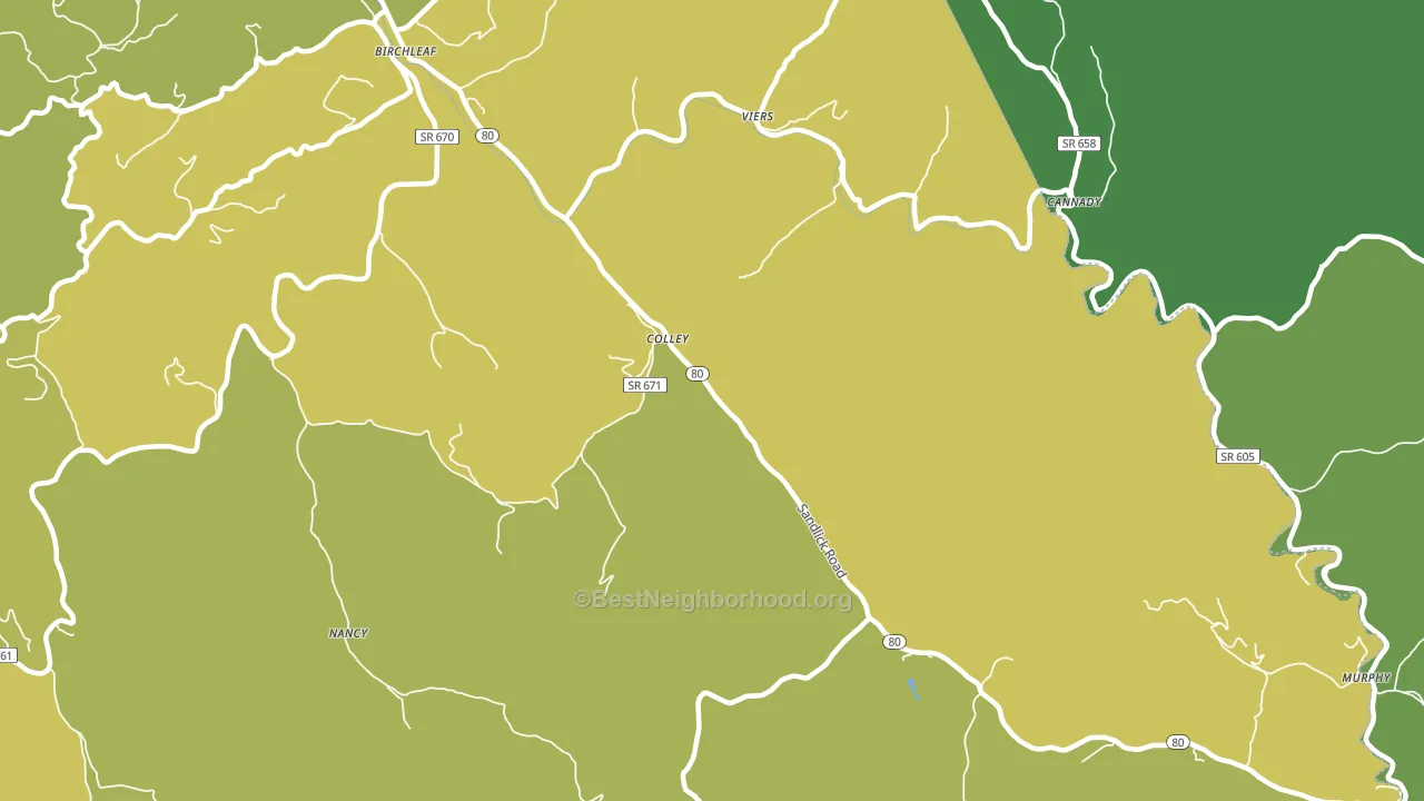 Colley, VA block-group voter-turnout map