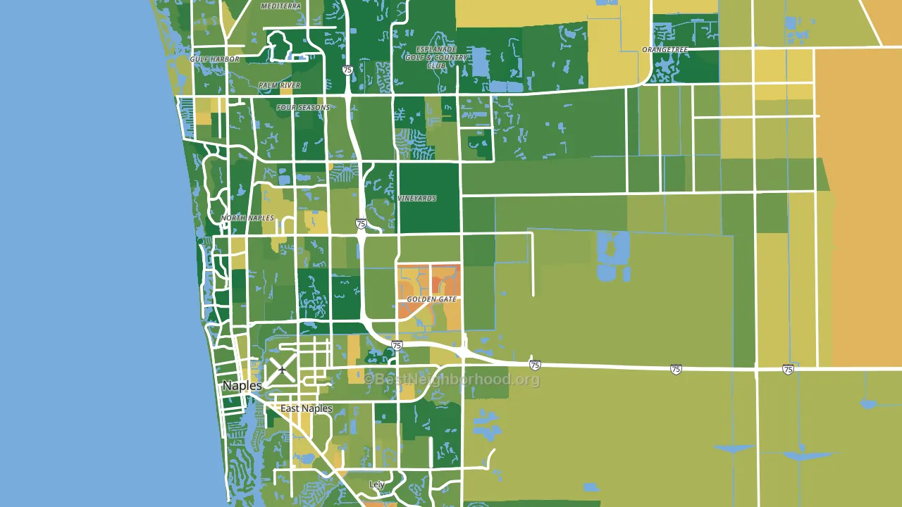 Collier County, FL block-group voter-turnout map