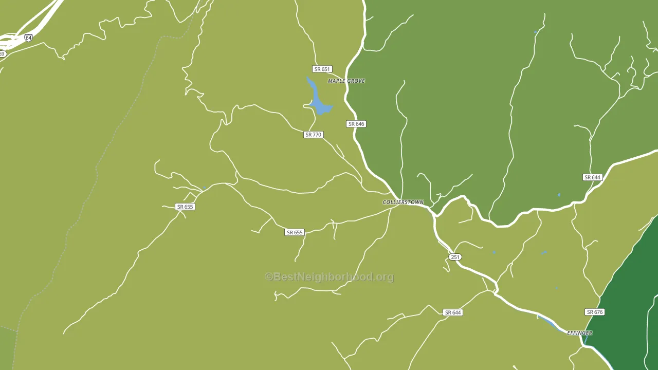 Collierstown, VA block-group voter-turnout map