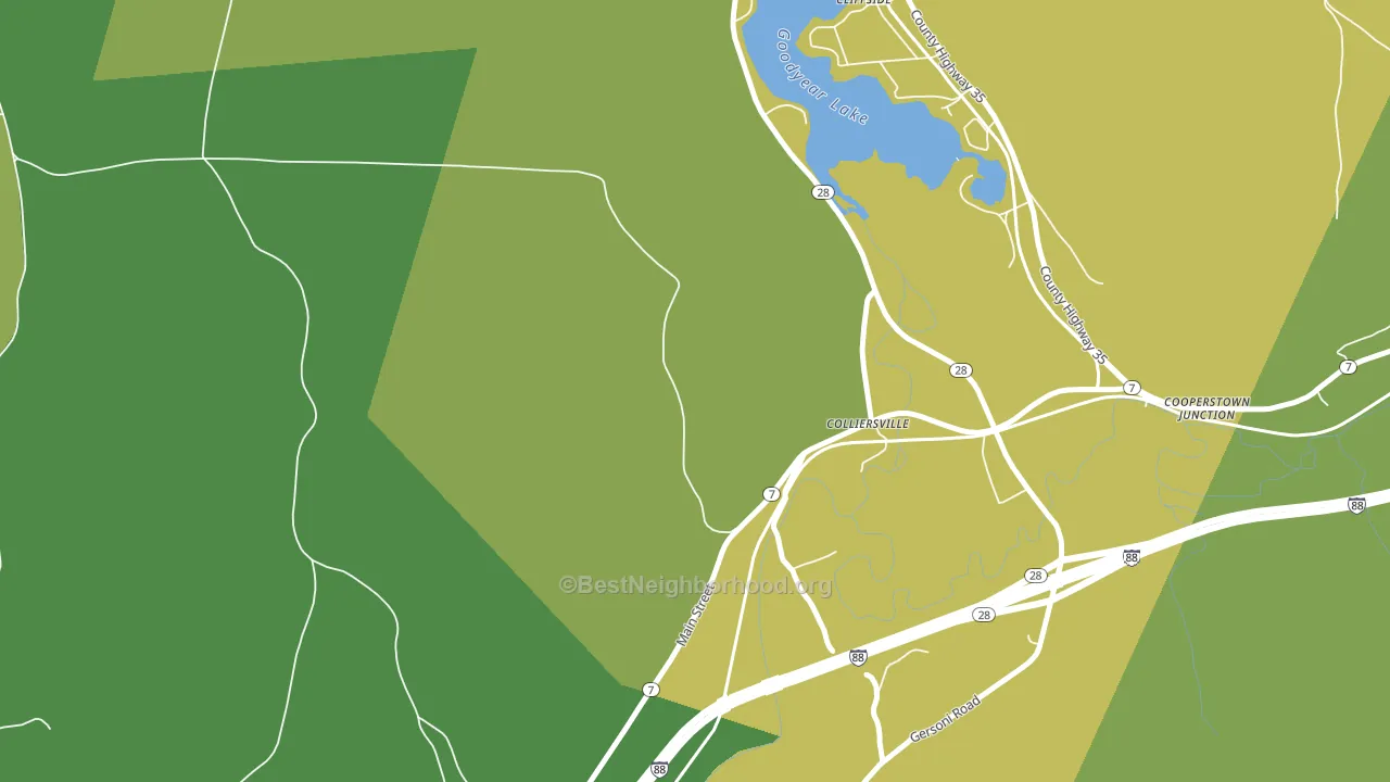 Colliersville, NY block-group voter-turnout map