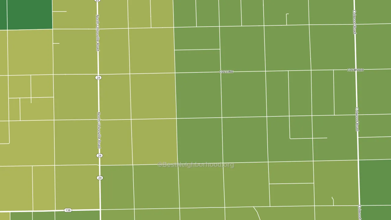 Colling, MI block-group voter-turnout map