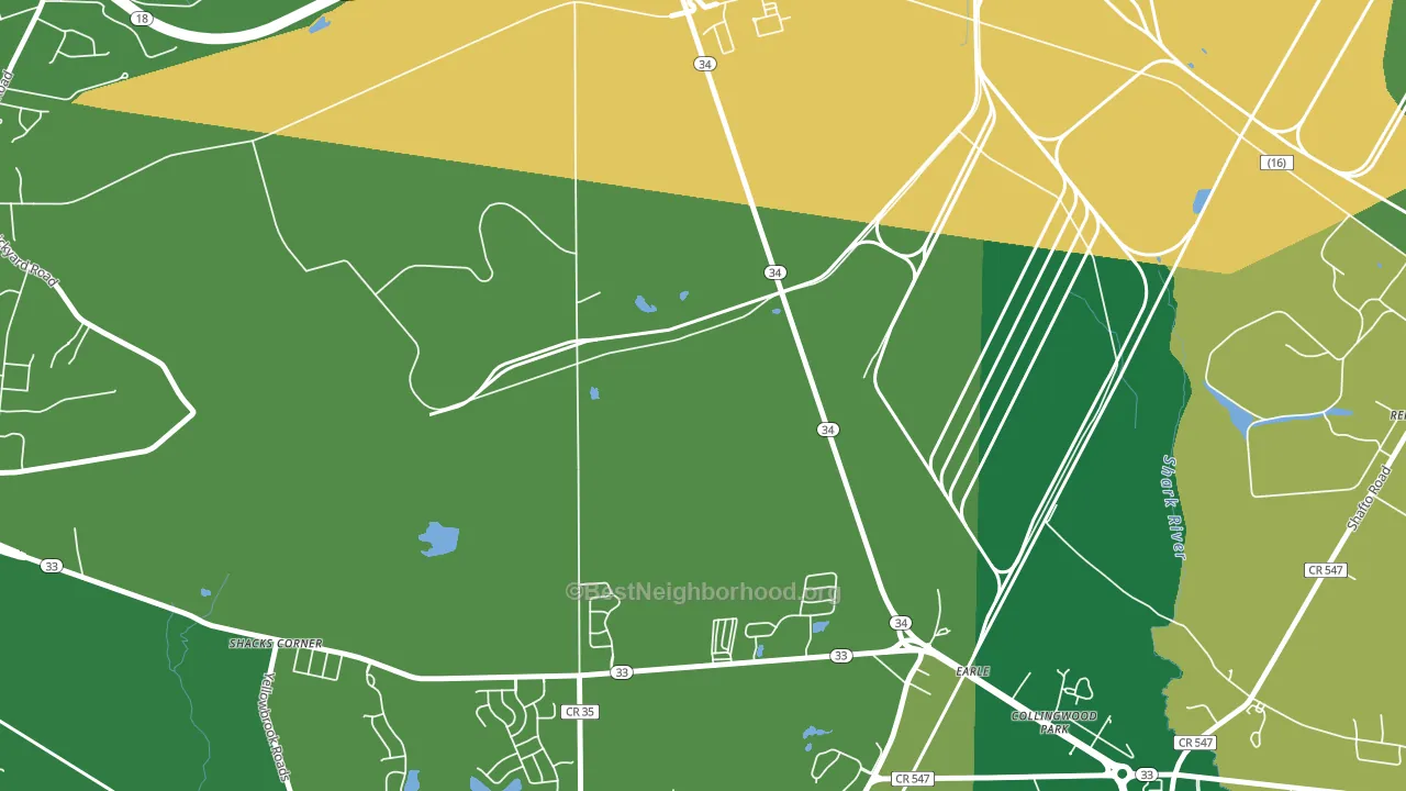 Collingwood Park, NJ block-group voter-turnout map