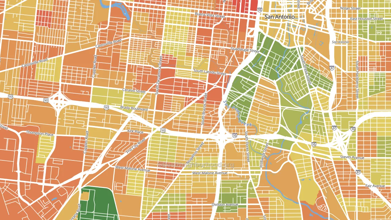Collins Gardens, San Antonio, TX block-group voter-turnout map