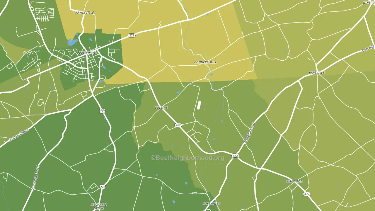 Collins, PA block-group voter-turnout map