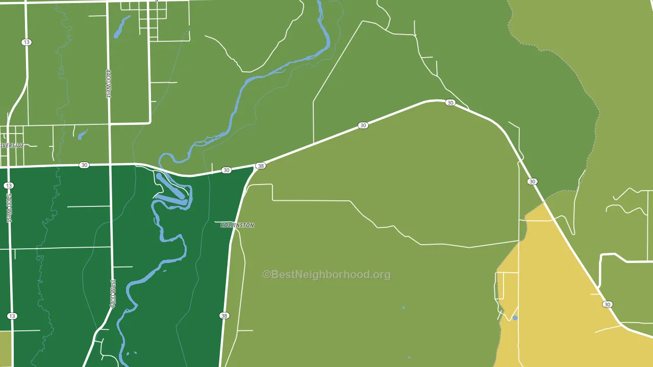 Collinston, UT block-group voter-turnout map