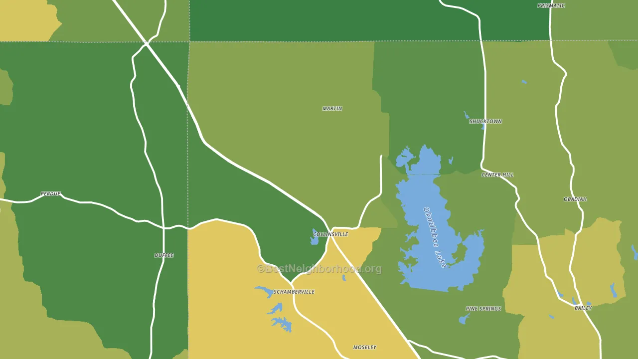 Collinsville, MS block-group voter-turnout map