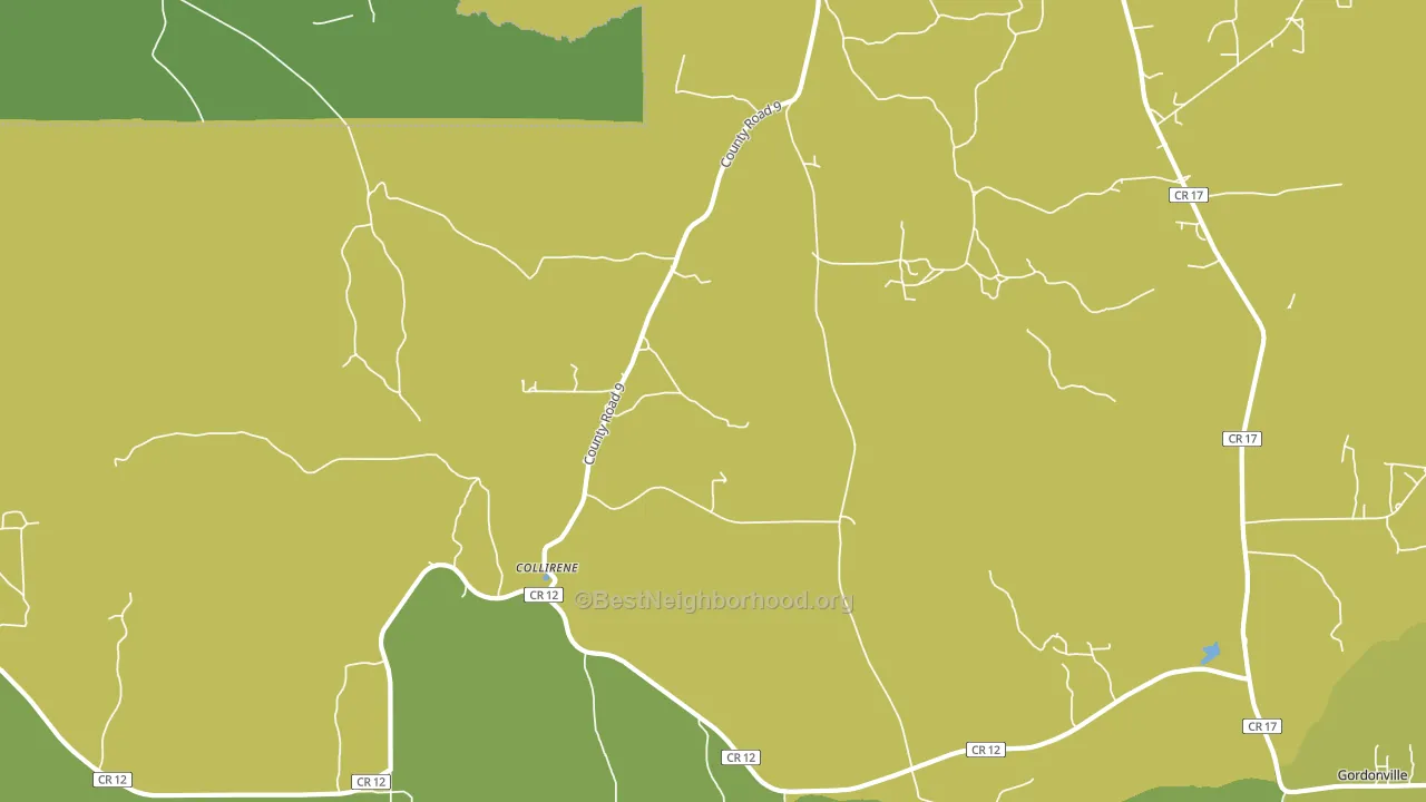 Collirene, AL block-group voter-turnout map