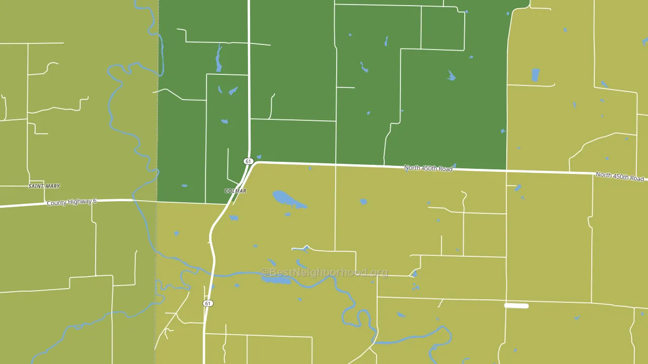 Colmar, IL block-group voter-turnout map
