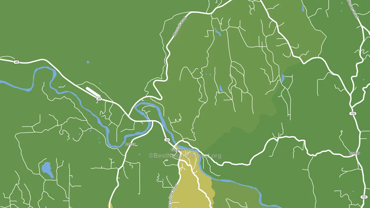 Coloma, CA block-group voter-turnout map