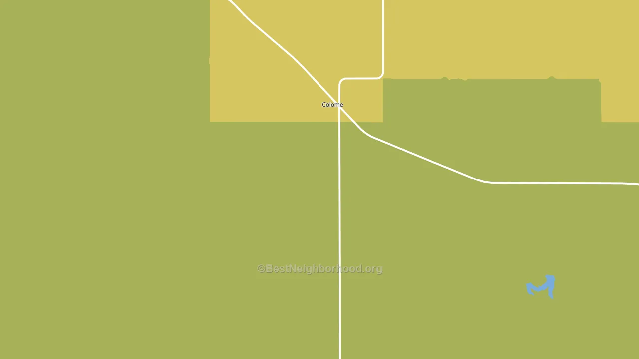 Colome, SD block-group voter-turnout map
