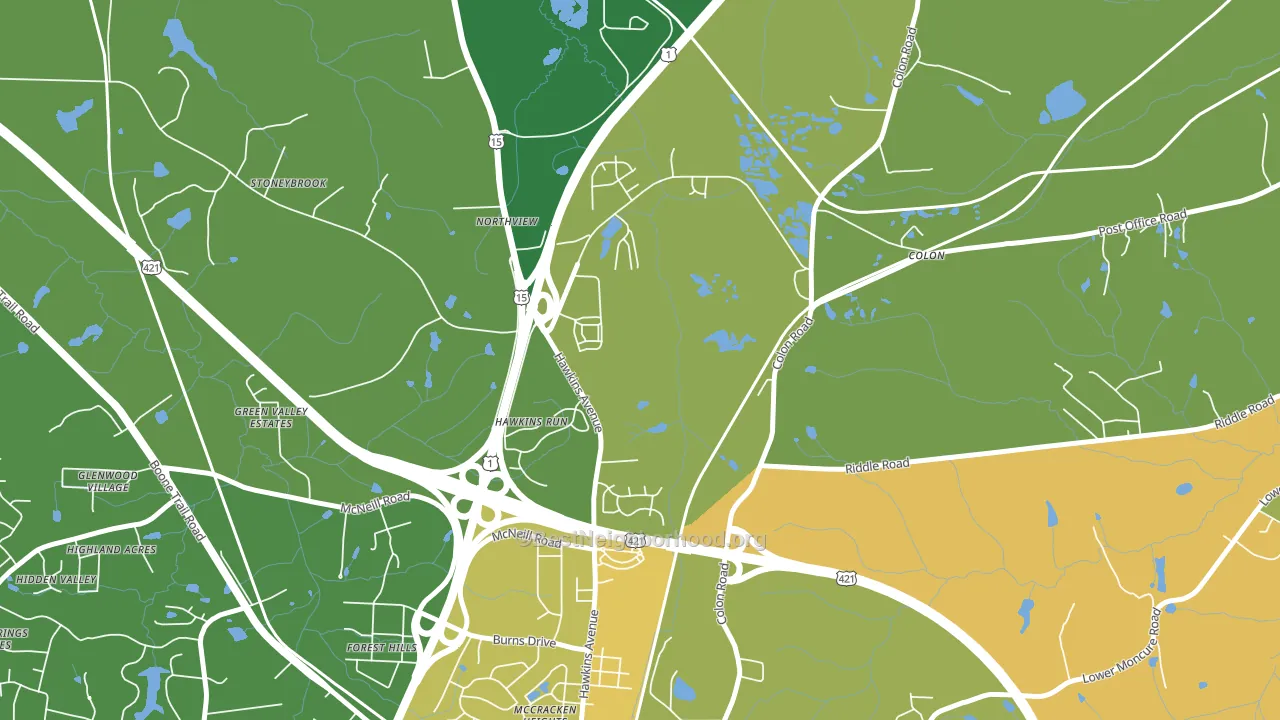 Colon, NC block-group voter-turnout map