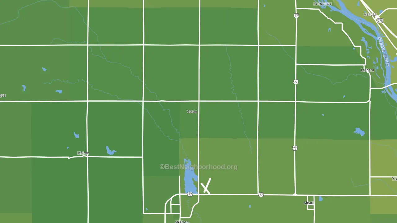 Colon, NE block-group voter-turnout map