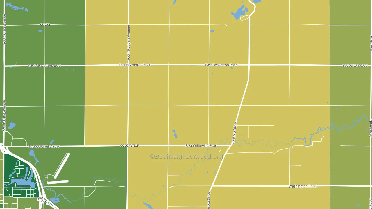 Colonville, MI block-group voter-turnout map