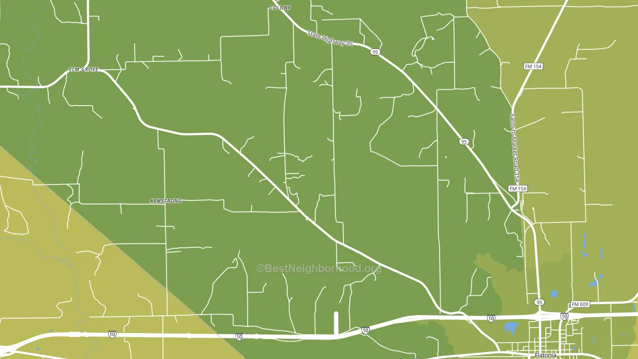 Colony, TX block-group voter-turnout map