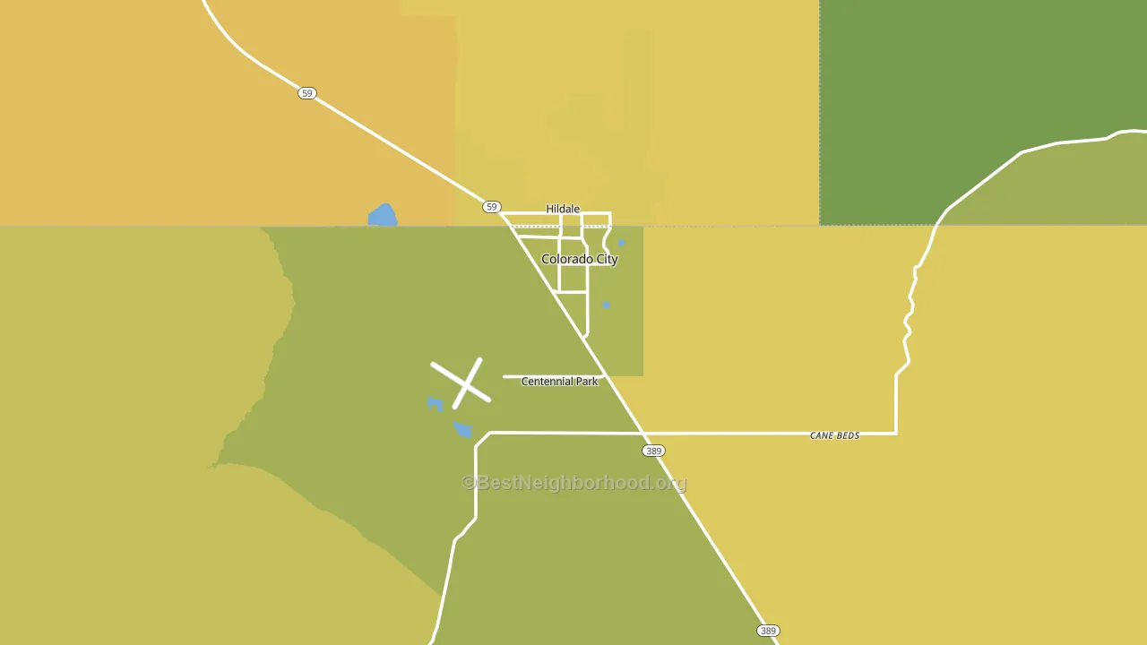 Colorado City, AZ block-group voter-turnout map