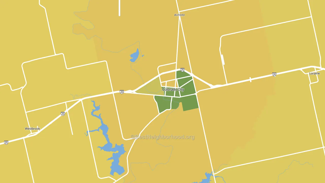 Colorado City, TX block-group voter-turnout map