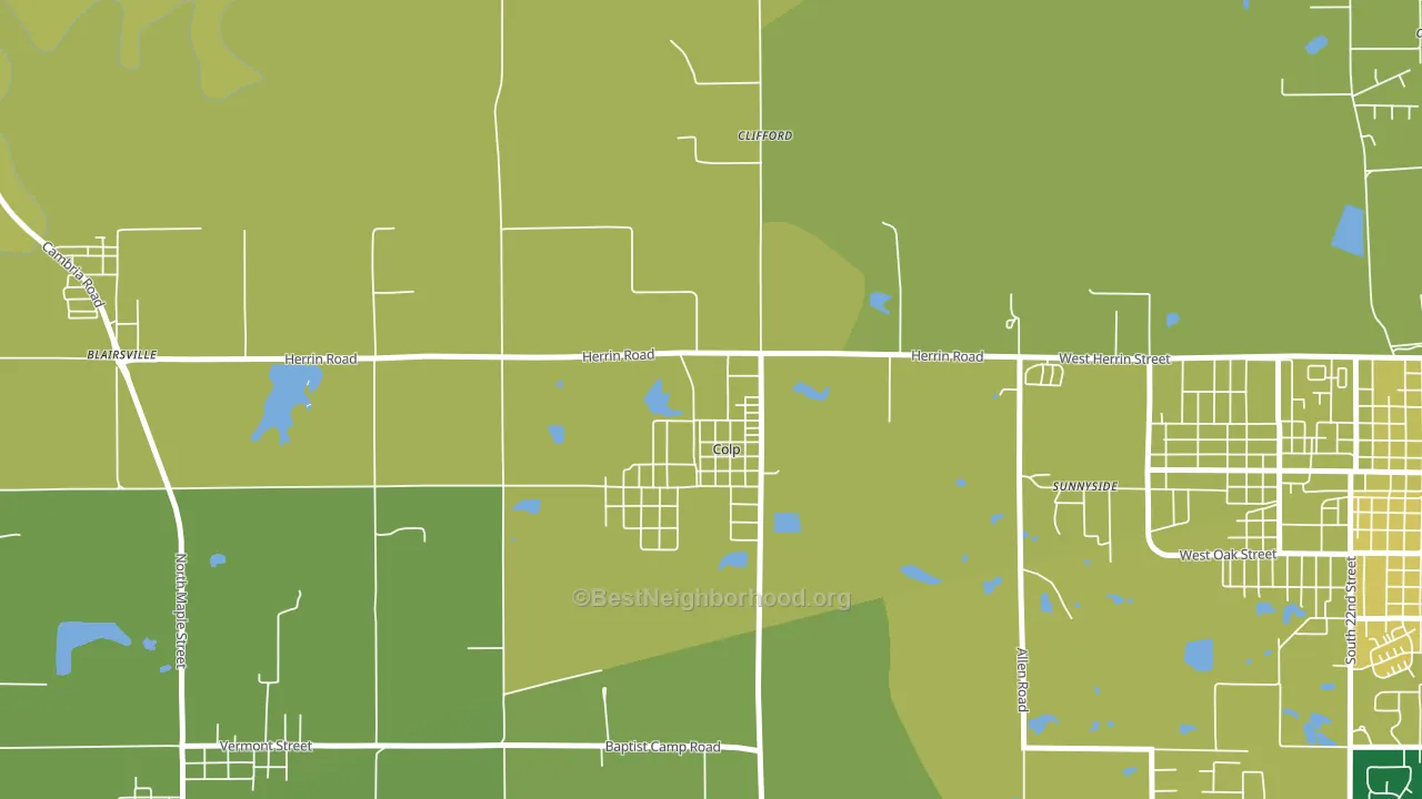 Colp, IL block-group voter-turnout map