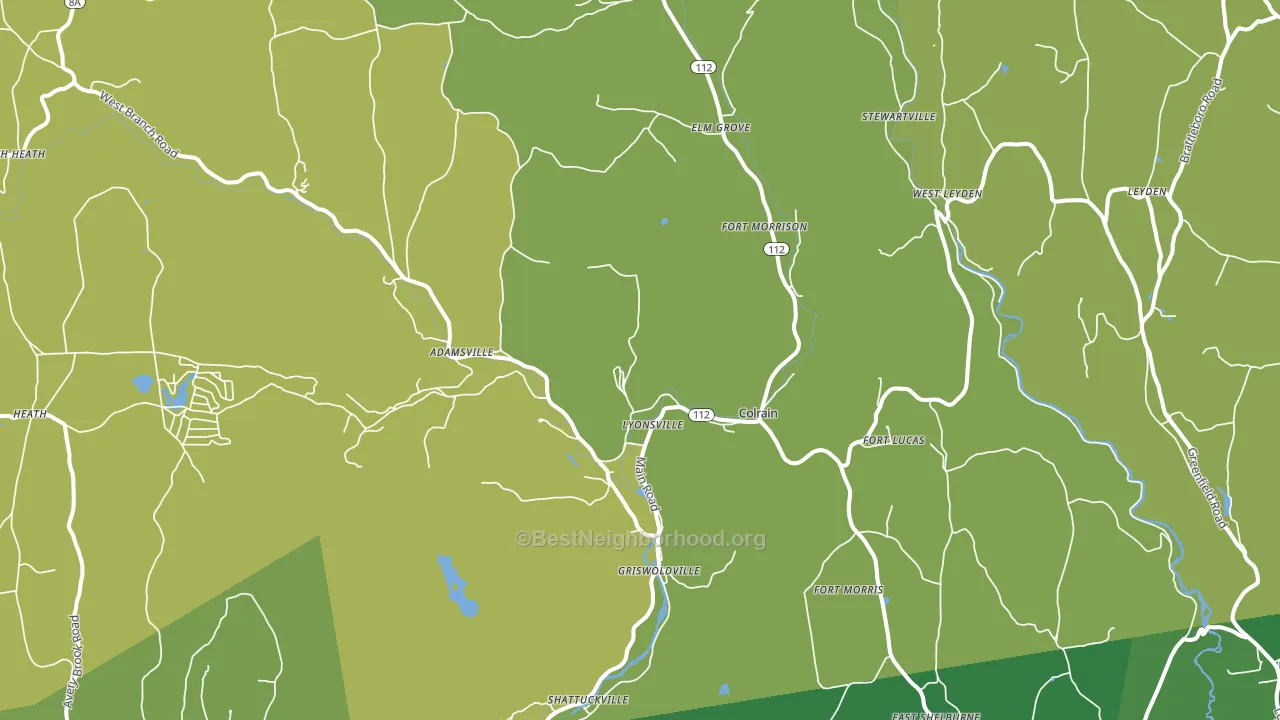 Colrain, MA block-group voter-turnout map