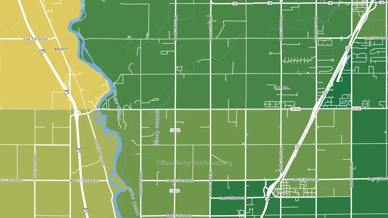 Coltman, ID block-group voter-turnout map