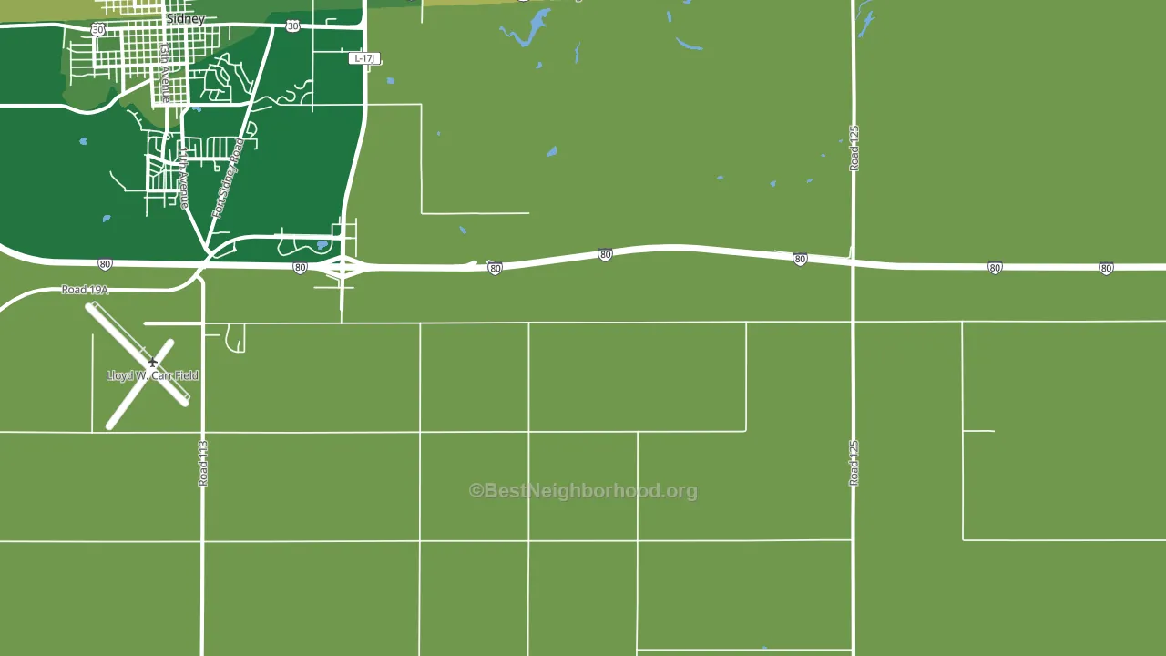 Colton, NE block-group voter-turnout map