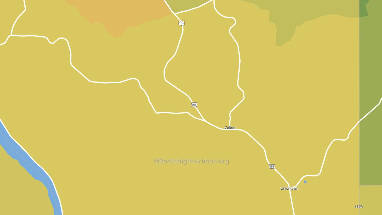 Colton, WA block-group voter-turnout map