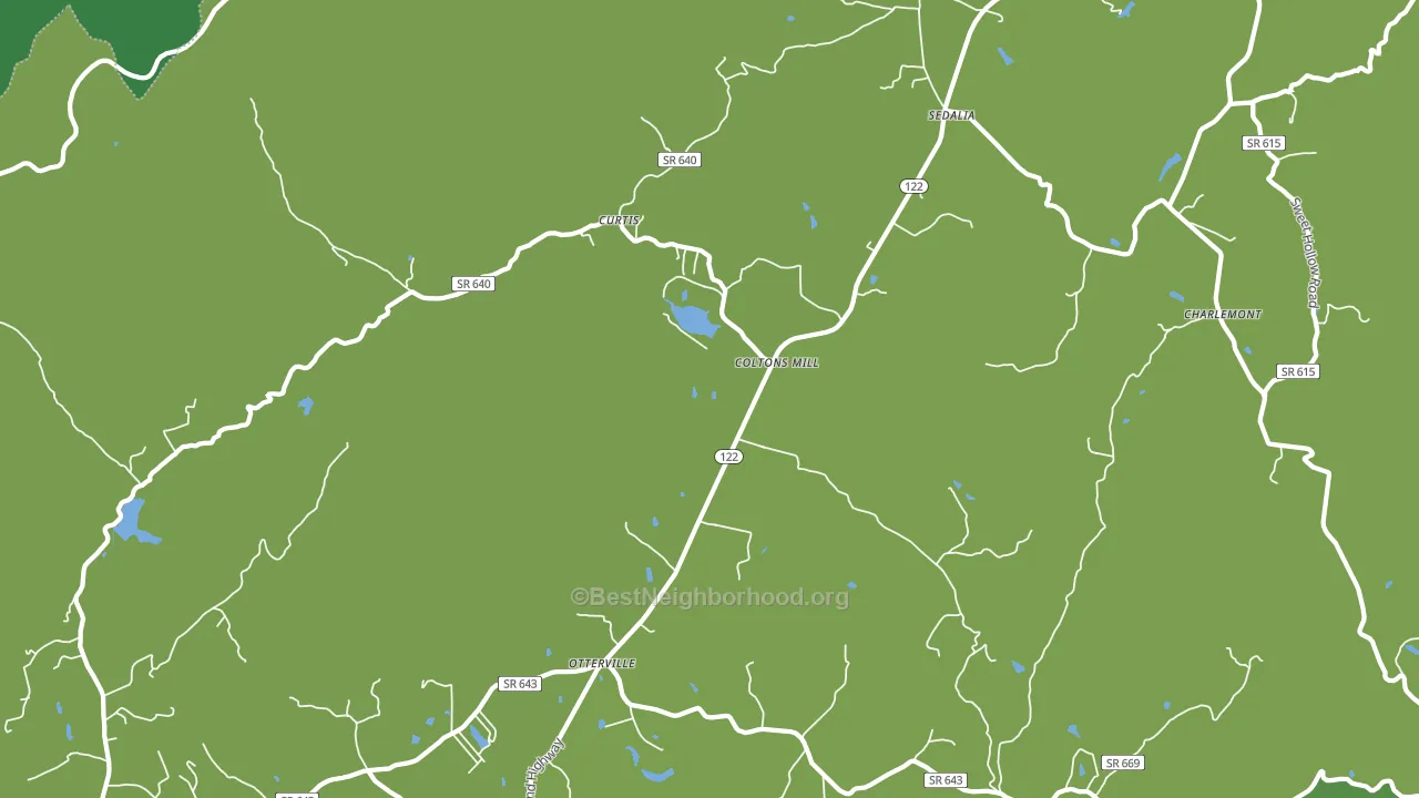 Coltons Mill, VA block-group voter-turnout map