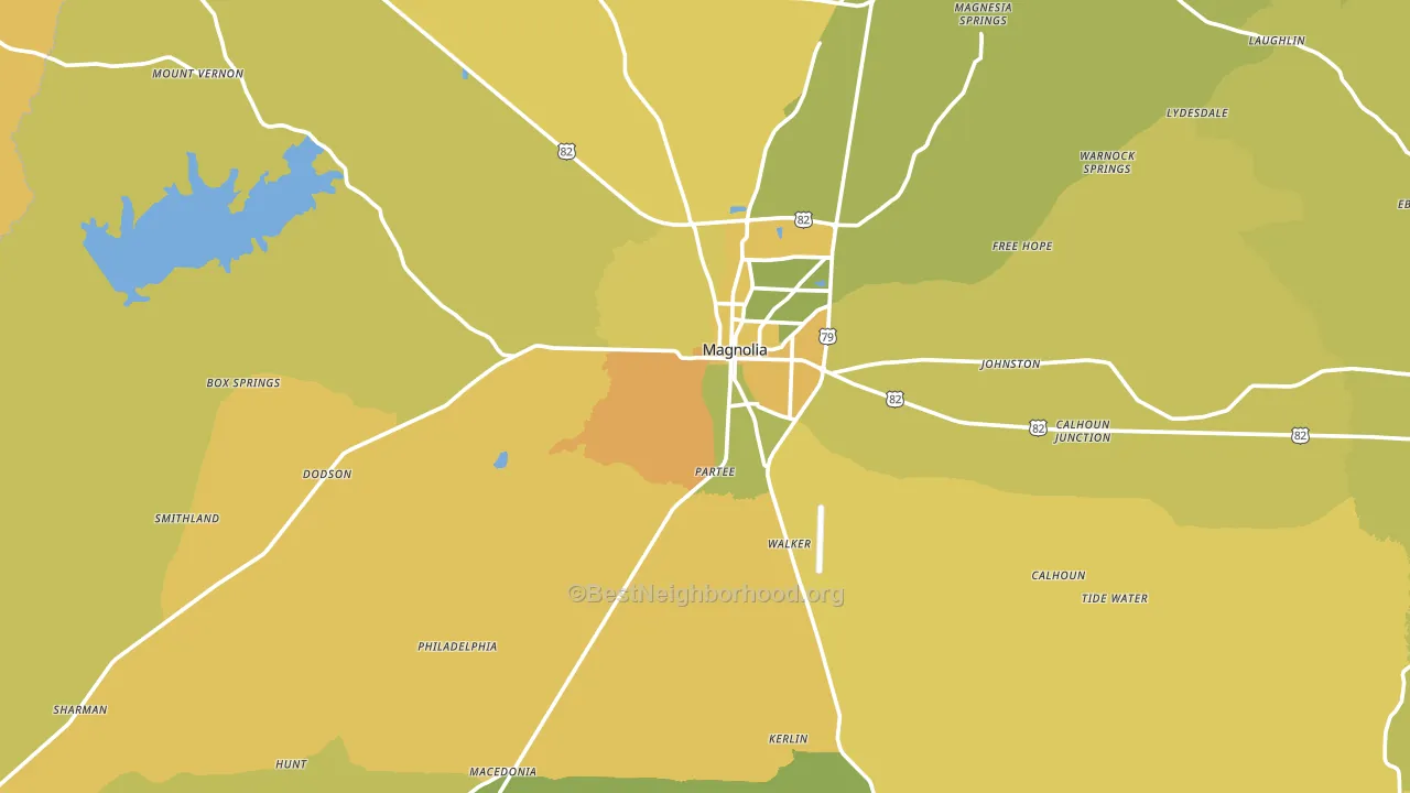 Columbia County, AR block-group voter-turnout map