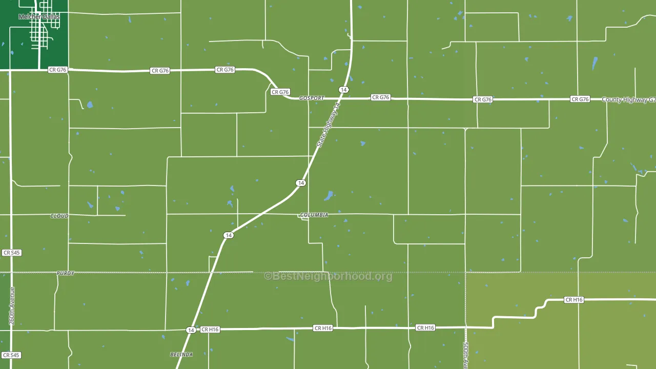 Columbia, IA block-group voter-turnout map