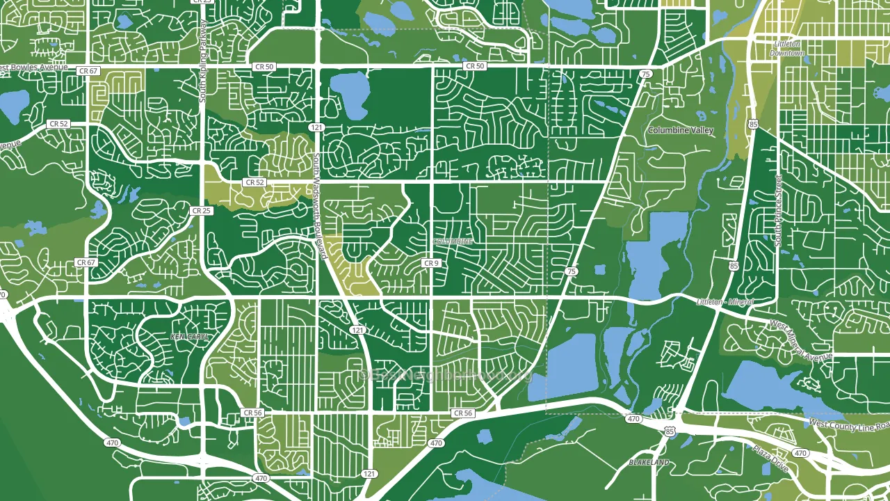 Columbine, CO block-group voter-turnout map