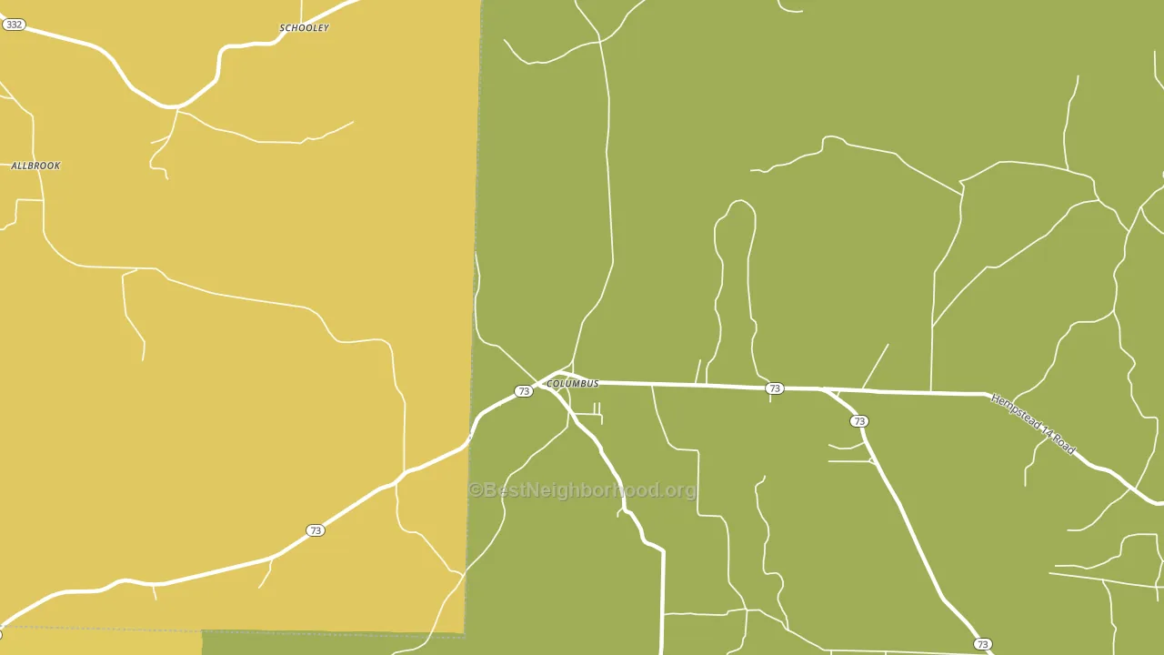 Columbus, AR block-group voter-turnout map