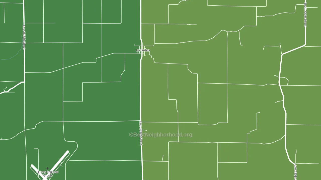 Columbus, IL block-group voter-turnout map