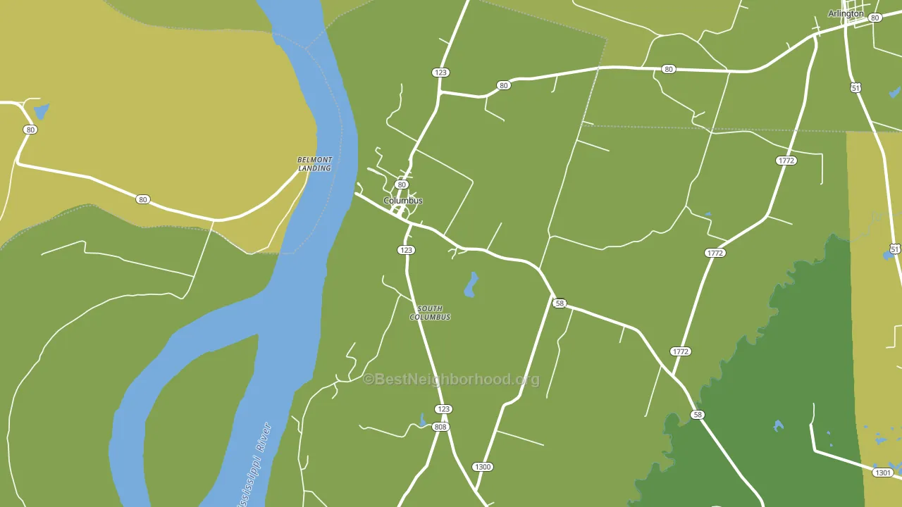 Columbus, KY block-group voter-turnout map