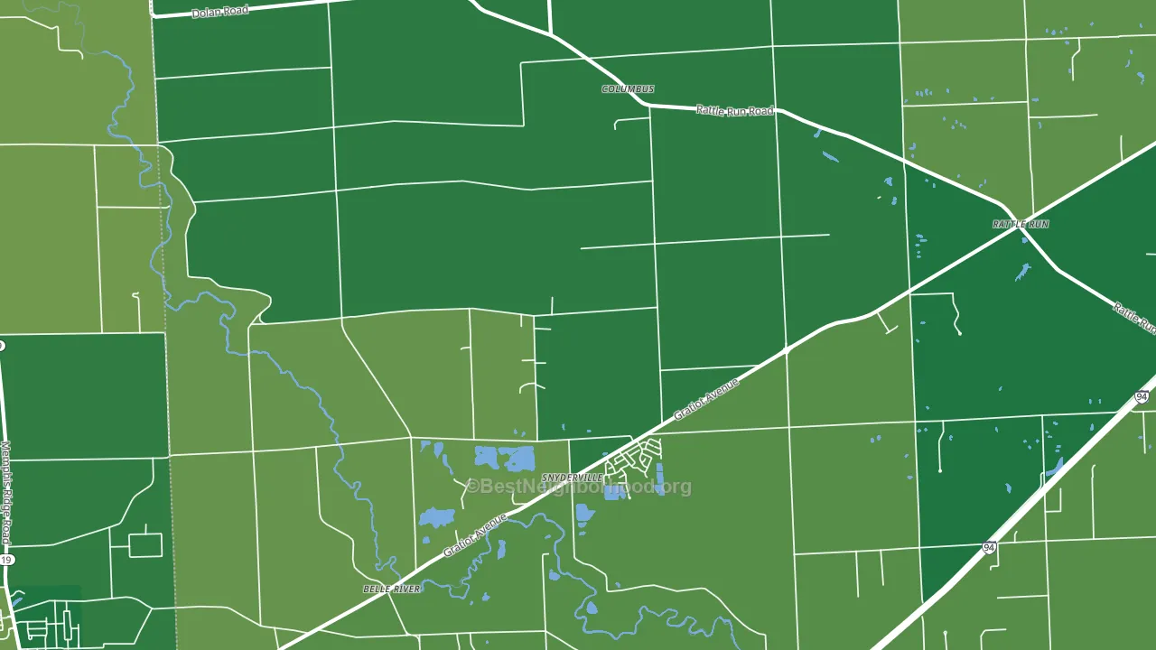Columbus, MI block-group voter-turnout map