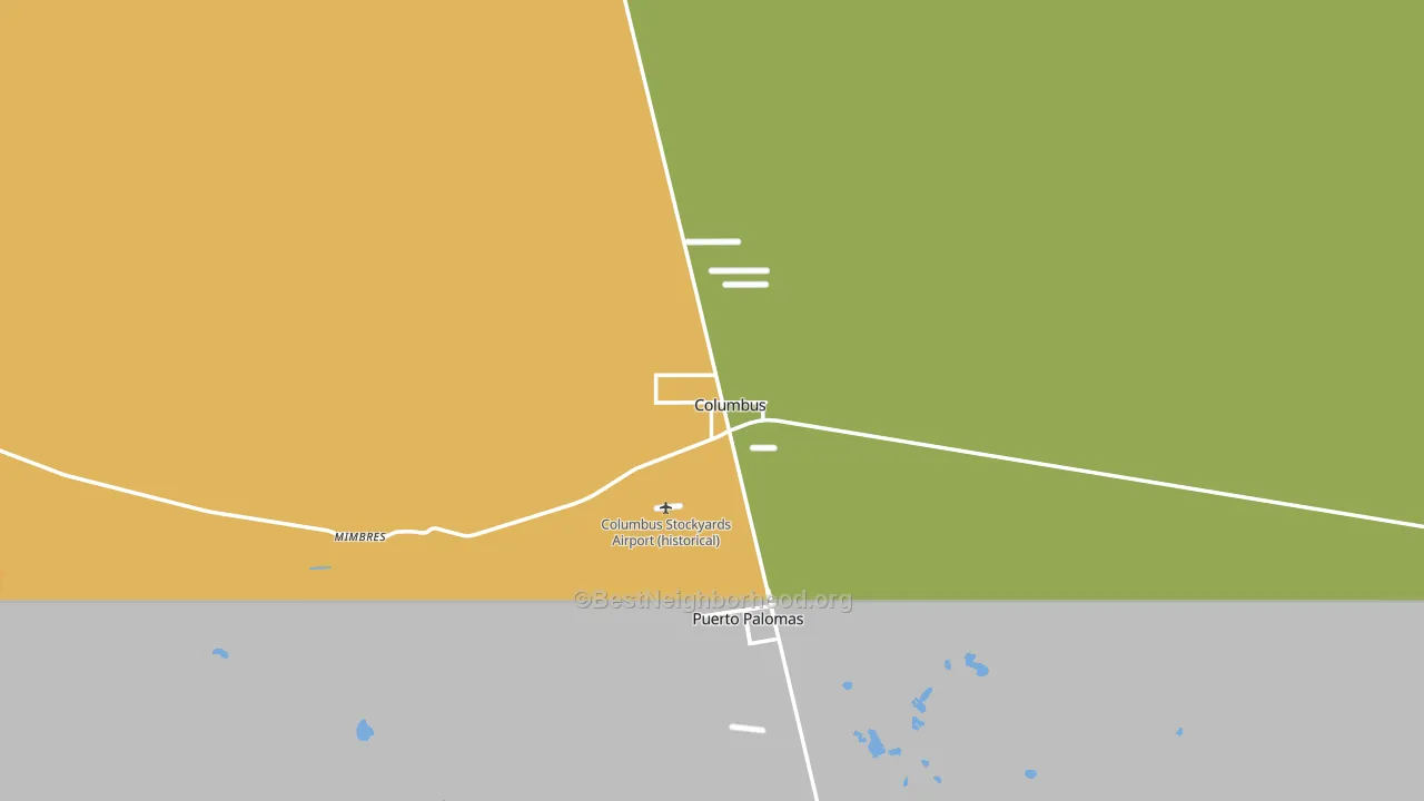 Columbus, NM block-group voter-turnout map