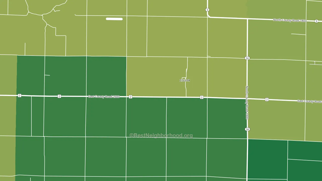 Colusa, IL block-group voter-turnout map
