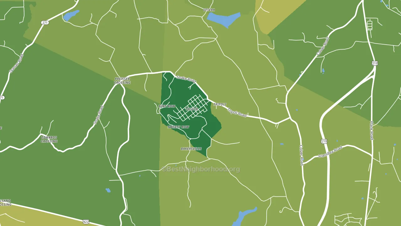 Colver, PA block-group voter-turnout map
