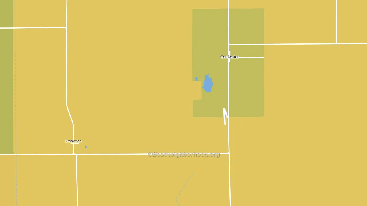 Comanche County, KS block-group voter-turnout map