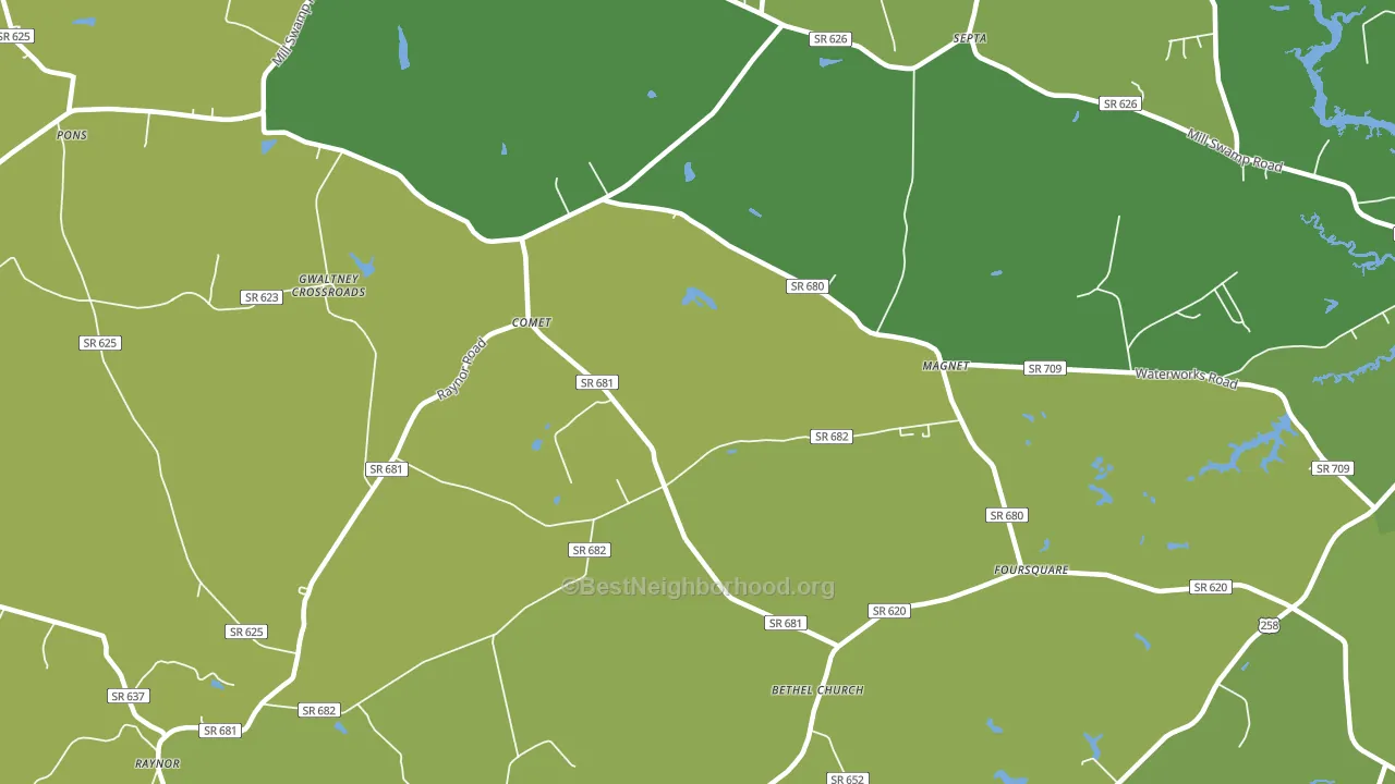 Comet, VA block-group voter-turnout map