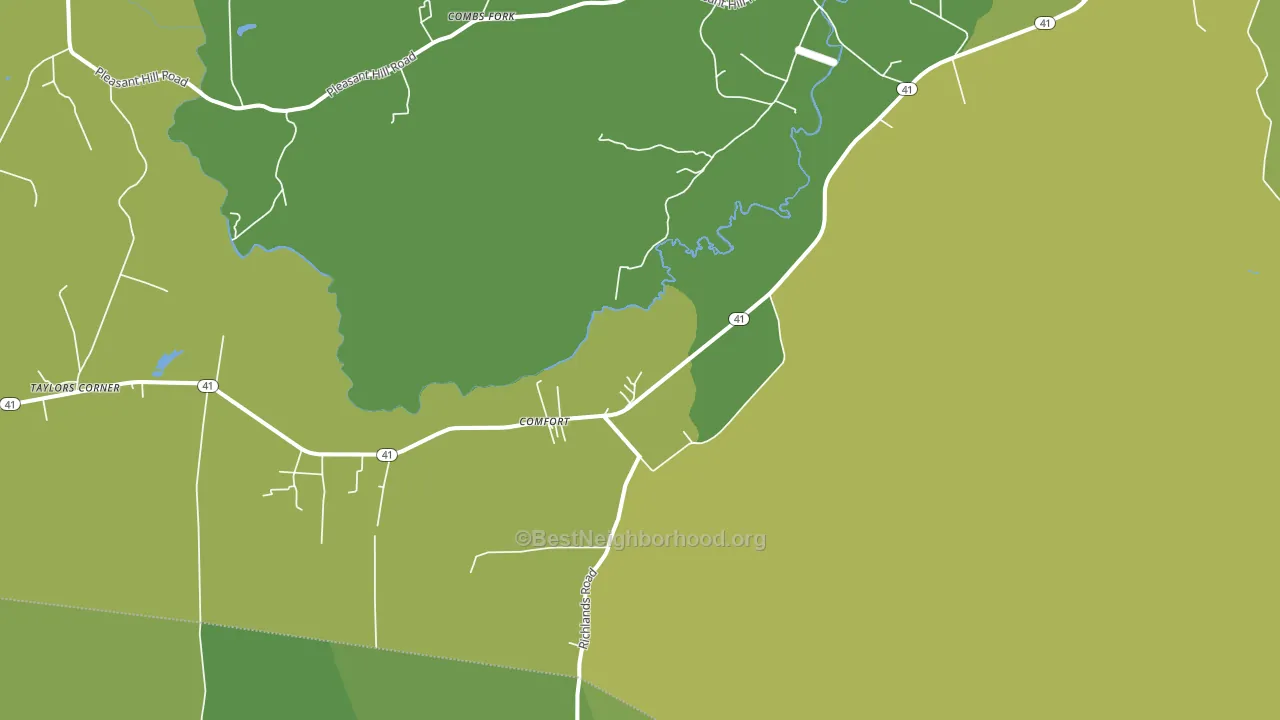 Comfort, NC block-group voter-turnout map