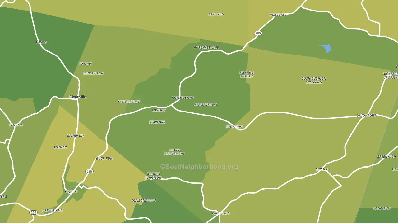 Commodore, PA block-group voter-turnout map