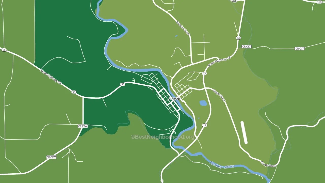 Communia, IA block-group voter-turnout map