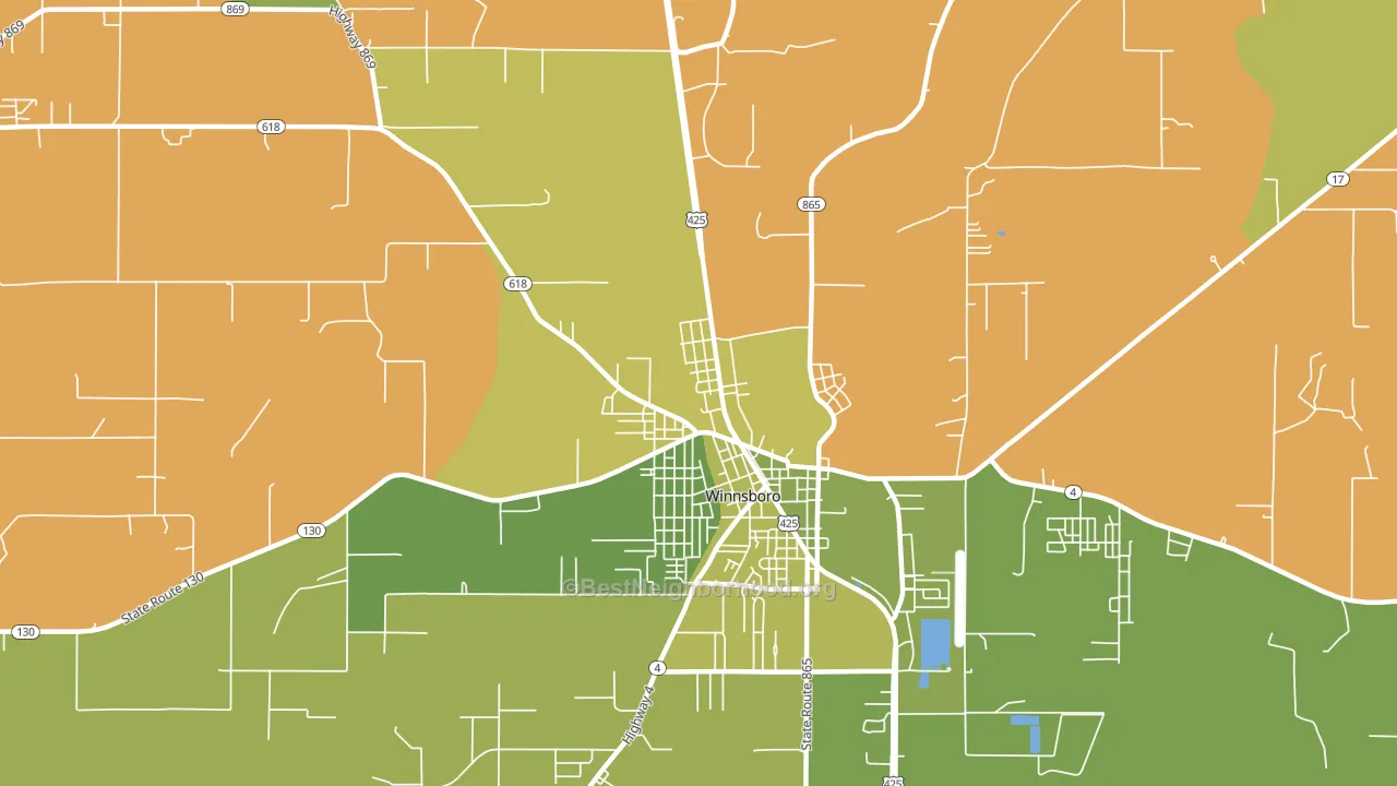 Como, LA block-group voter-turnout map