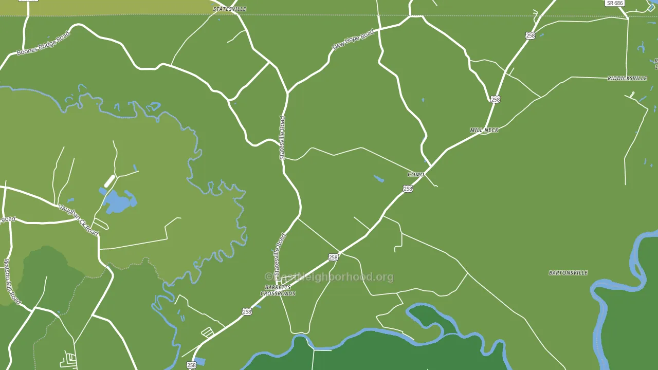 Como, NC block-group voter-turnout map