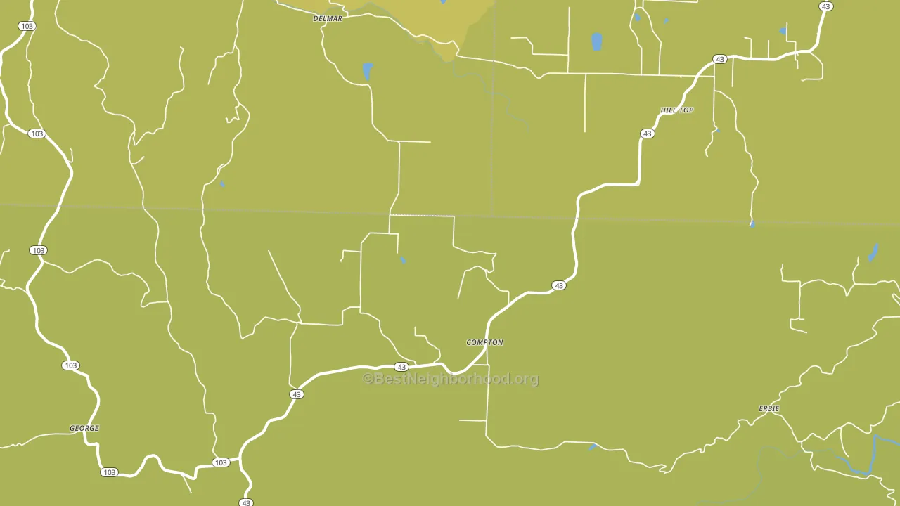 Compton, AR block-group voter-turnout map