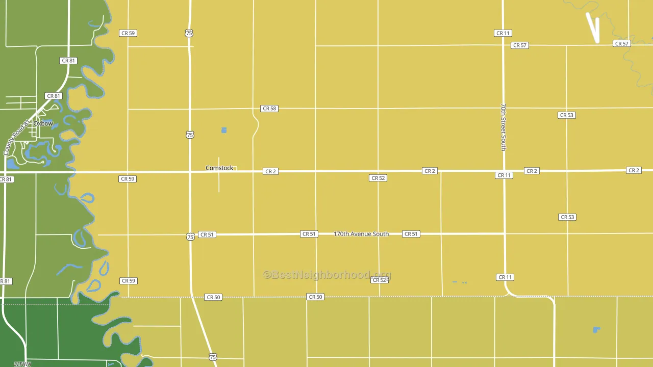 Comstock, MN block-group voter-turnout map