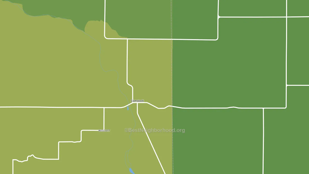 Comstock, NE block-group voter-turnout map