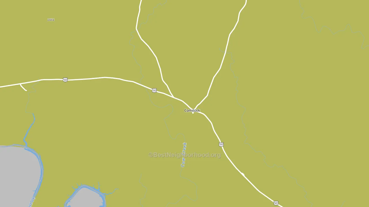 Comstock, TX block-group voter-turnout map