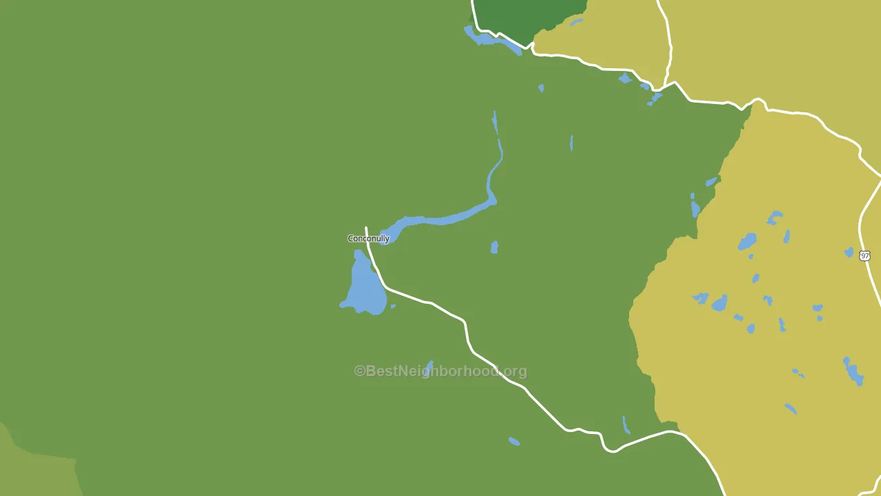 Conconully, WA block-group voter-turnout map